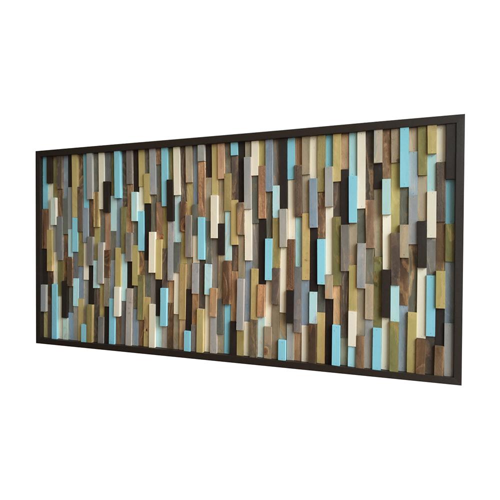 Modern Wall Art - Reclaimed Wood Art Sculpture - Abstract Wall Art- 24x48 - Modern Textures