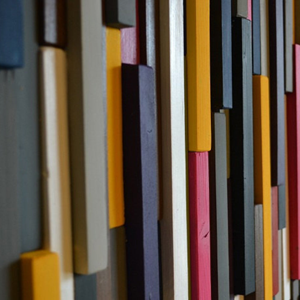 Modern Wood Sculpture Wall Art - Wood Artwork - 3D Artwork - 30X66 - Modern Textures