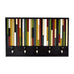 Coat Hooks - Reclaimed Wood Art - Abstract Painting on Wood - Coat Rack - 18x30 - Modern Textures