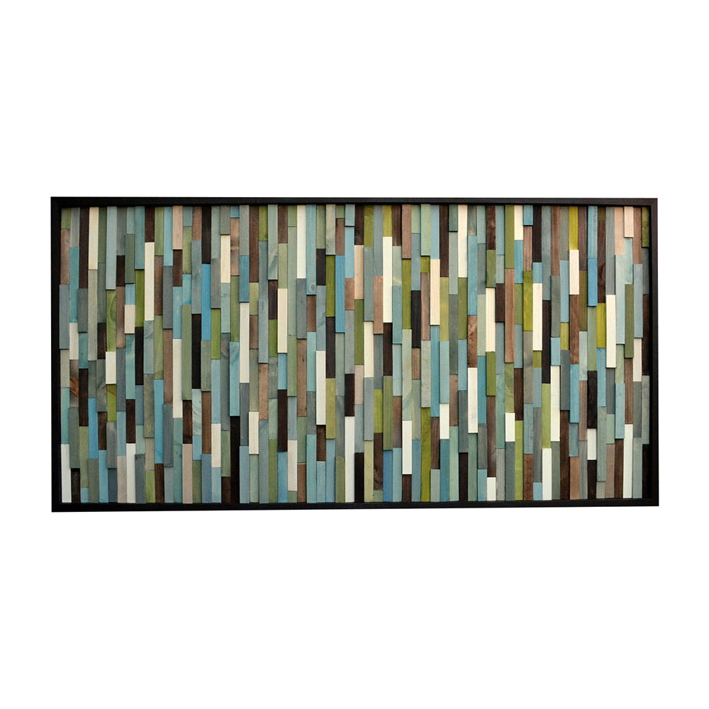 Wall Art - 3D Art- Recycled Wood Art Sculpture - Modern Wall Art - 24x48 - Modern Textures