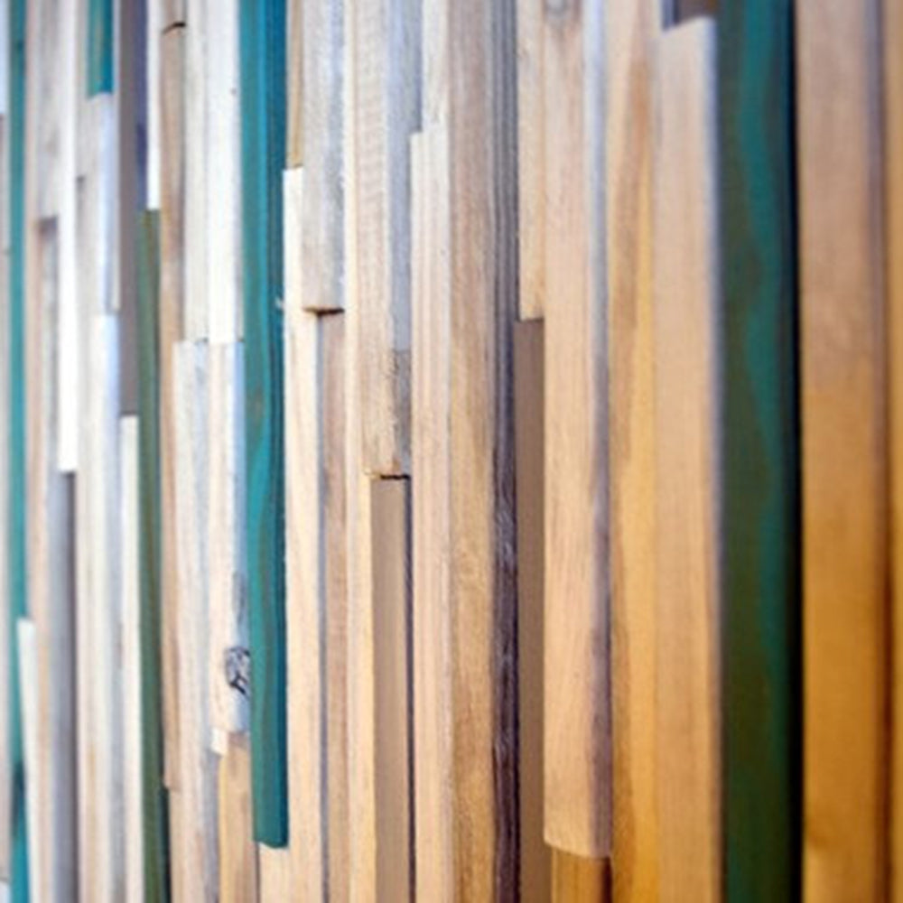 Wood Sculpture Wall Art - 3D Art - 24x24- White and turquoise - Modern Textures