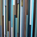 Wood Wall Art - Reclaimed Wood Art - Lines - 36 x 36 - Wood Art Blues and Greens - Modern Textures