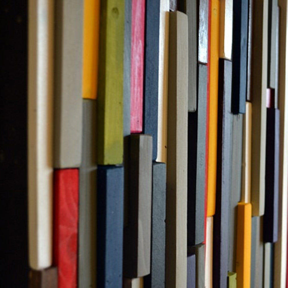 Modern Wood Sculpture Wall Art - 3D Art - Queen Headboard - 32 x 70 - Modern Textures