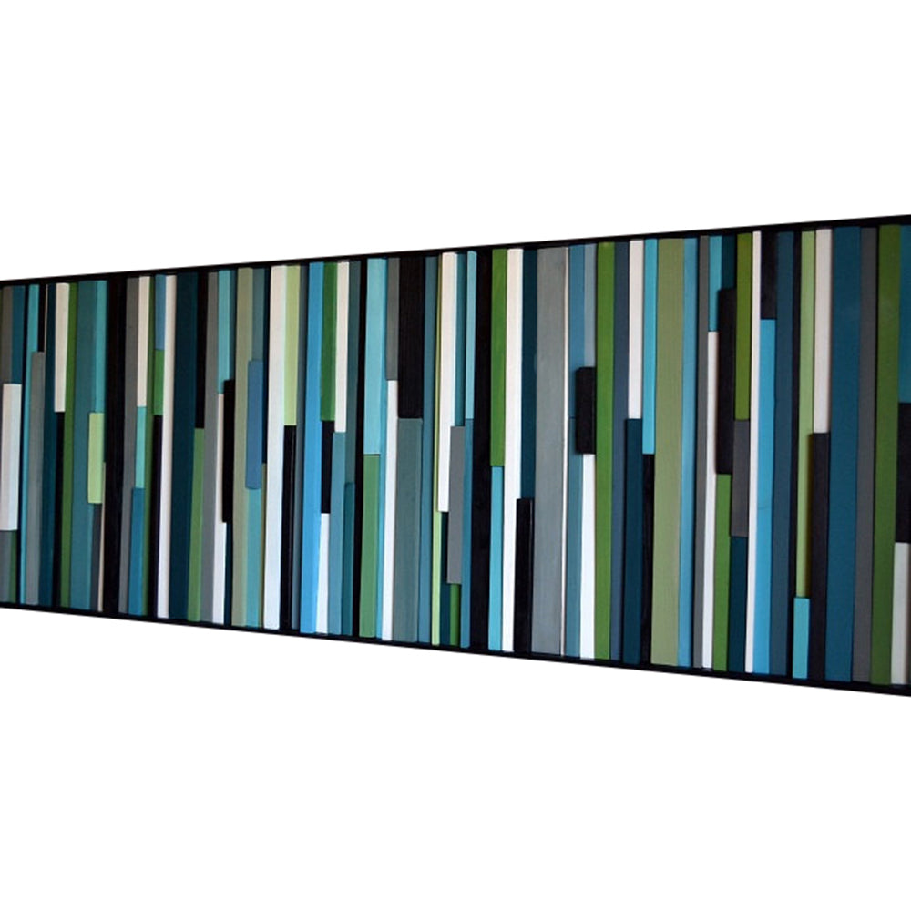 Wood Wall Art - Reclaimed Wood Art - 3D Art - 20x60 - Modern Textures