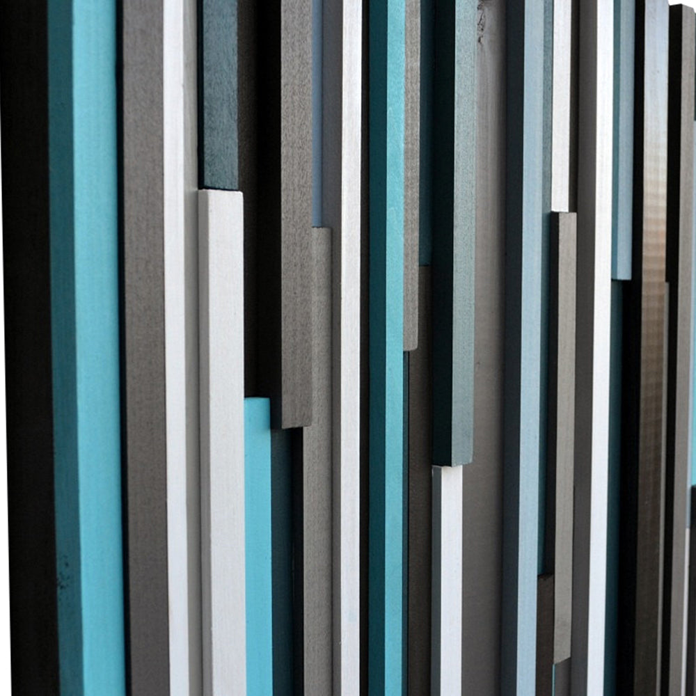 Wood Wall Art - Reclaimed Wood Art - 3D - Wall Art Sculpture 20X60 - Modern Textures