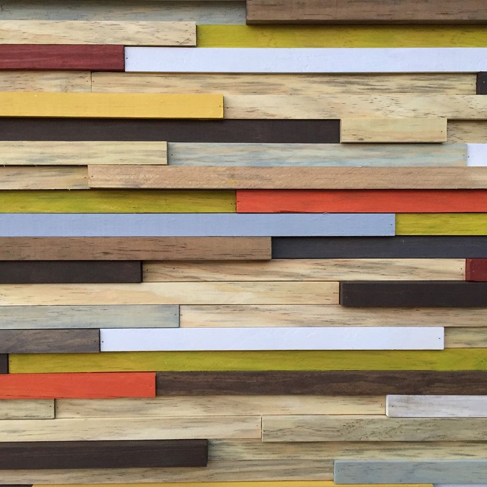 Wood Wall Art - Skinny Rectangles - Reclaimed Wood - Abstract Sculpture 42X30 - Modern Textures