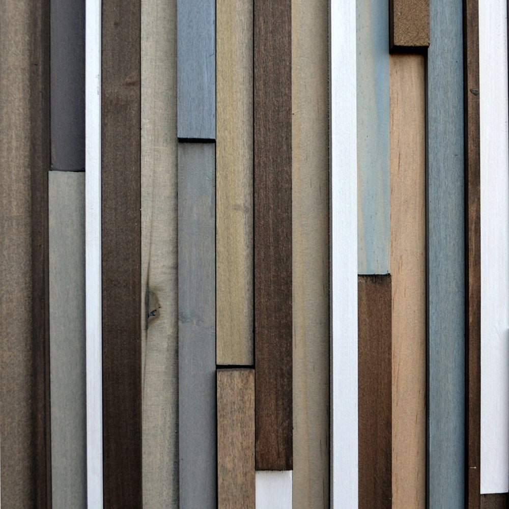 Wood Wall Art - Wood Art - Reclaimed Wood Art - 12x36 Set - Earthy Neutrals - Modern Textures