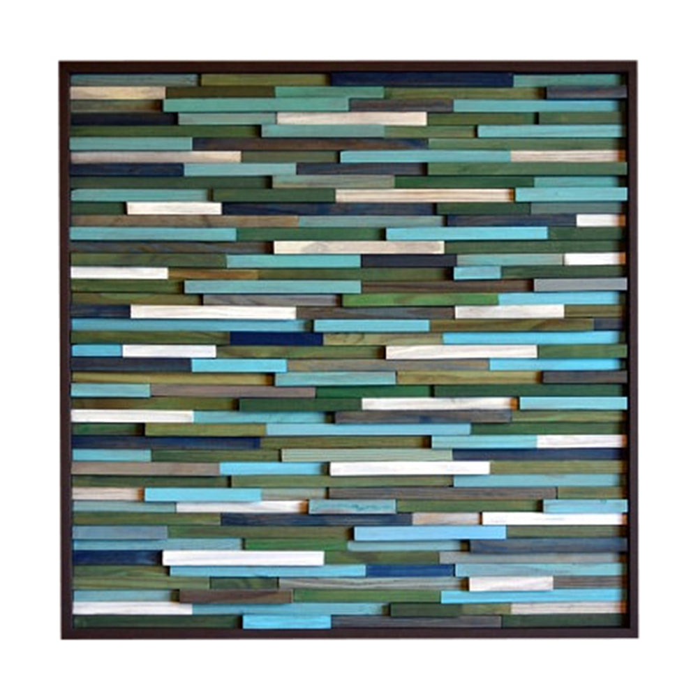 Wood Wall Art - Wood Art - Reclaimed Wood Art - Sculpture Wall Installation - 30x30 - Modern Textures