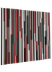 Wood Wall Art - Reclaimed Wood Art Sculpture - Modern 3D Artwork Red, White, Black - Modern Textures