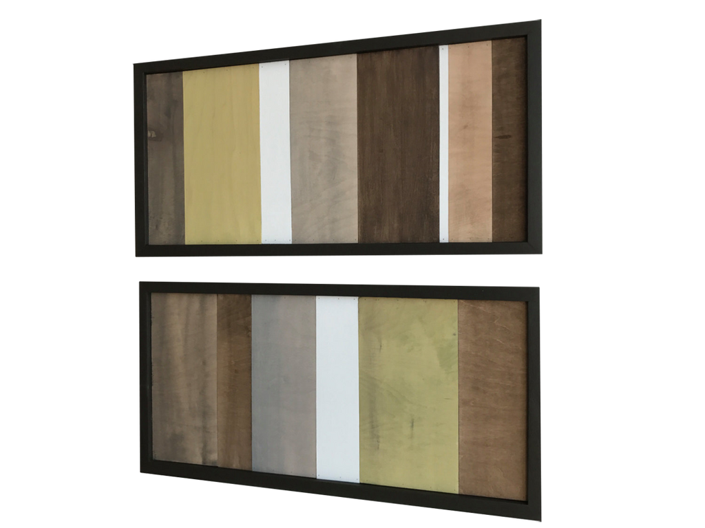 Wood Wall Art - Wood Art Sculpture - Modern Artwork - Greens, Browns, White - Modern Textures