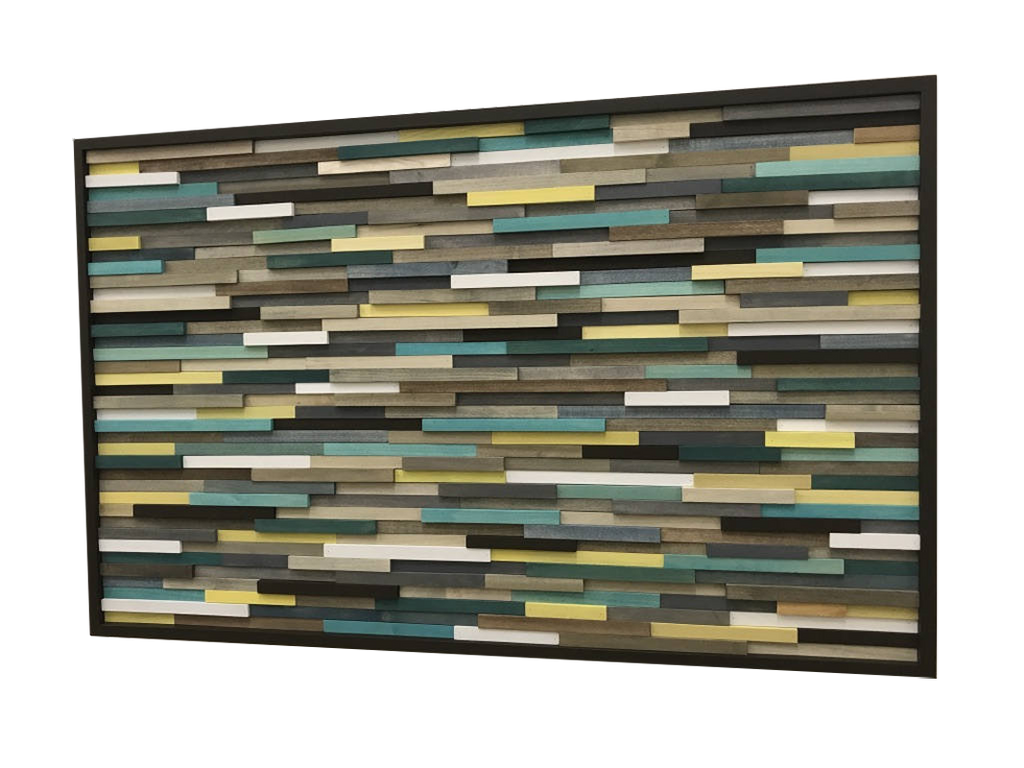 Wood Wall Art - Reclaimed Wood Art Sculpture - Modern 3D Artwork - Modern Textures
