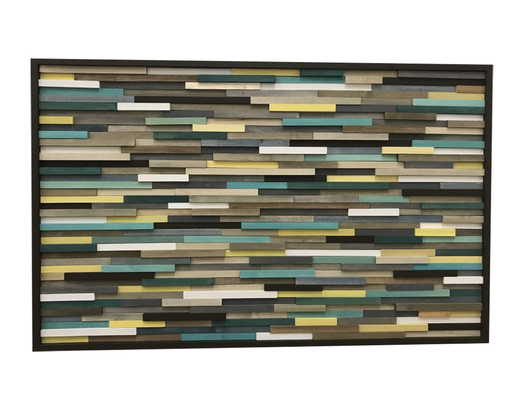 Wood Wall Art - Reclaimed Wood Art Sculpture - Modern 3D Artwork - Modern Textures