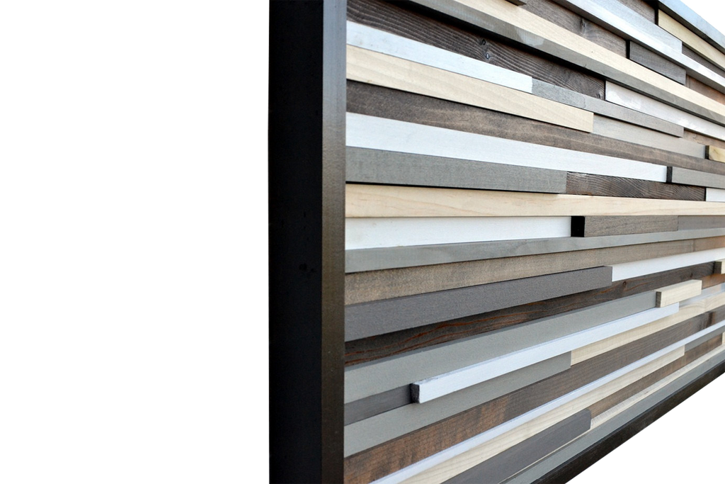 Wood Wall Art - Reclaimed Wood Art Sculpture - 3D Artwork - Modern Textures