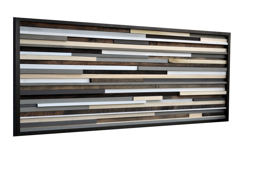 Wood Wall Art - Reclaimed Wood Art Sculpture - 3D Artwork - Modern Textures