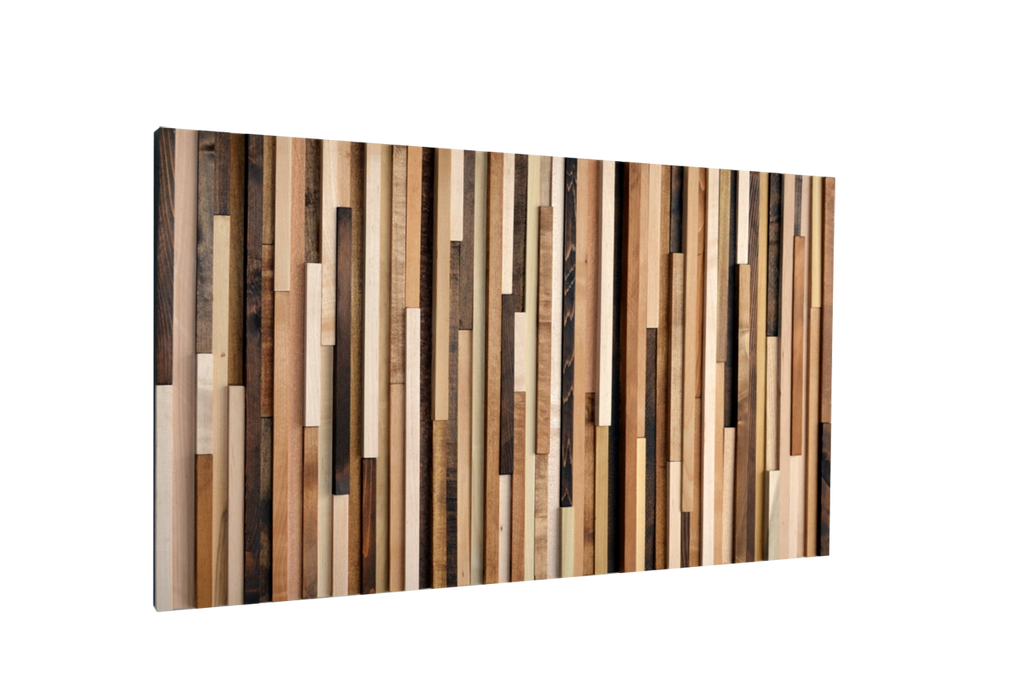 Wood Wall Art - Reclaimed Wood Art Sculpture - Wood Sculpture with Natural Colors - Modern Textures