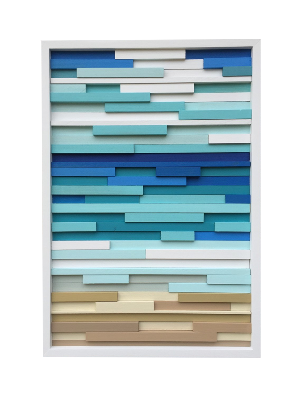 Wood Wall Art - Reclaimed Wood Art Sculpture - Beach Decor - Modern 3D Artwork - Modern Textures