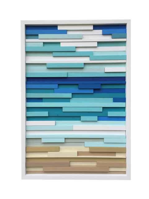 Wood Wall Art - Reclaimed Wood Art Sculpture - Beach Decor - Modern 3D Artwork - Modern Textures