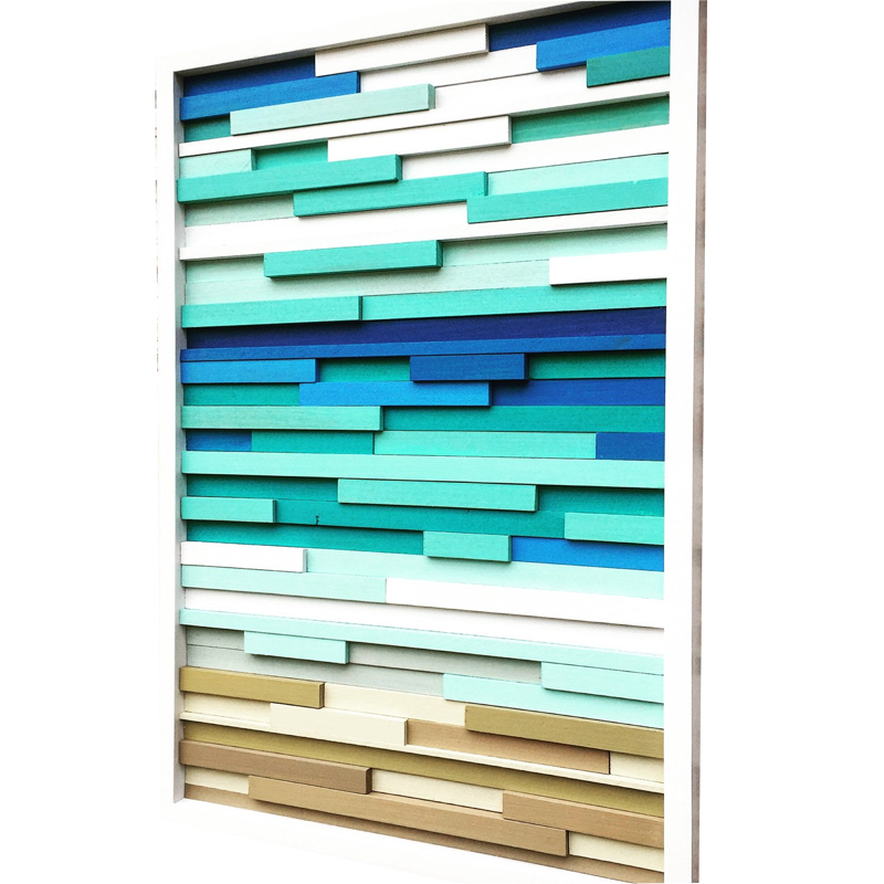 Wood Wall Art - Reclaimed Wood Art Sculpture - Beach Decor - Modern 3D Artwork - Modern Textures