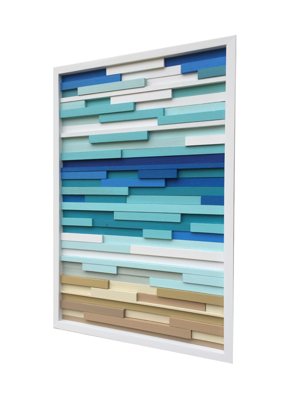 Wood Wall Art - Reclaimed Wood Art Sculpture - Beach Decor - Modern 3D Artwork - Modern Textures