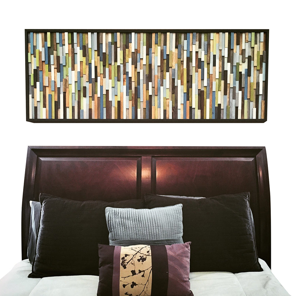 Headboard Full Headboard Wood Wall Art 3D Art 24x56