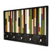 Coat Hooks - Reclaimed Wood Art - Abstract Painting on Wood - Coat Rack - 18x30 - Modern Textures
