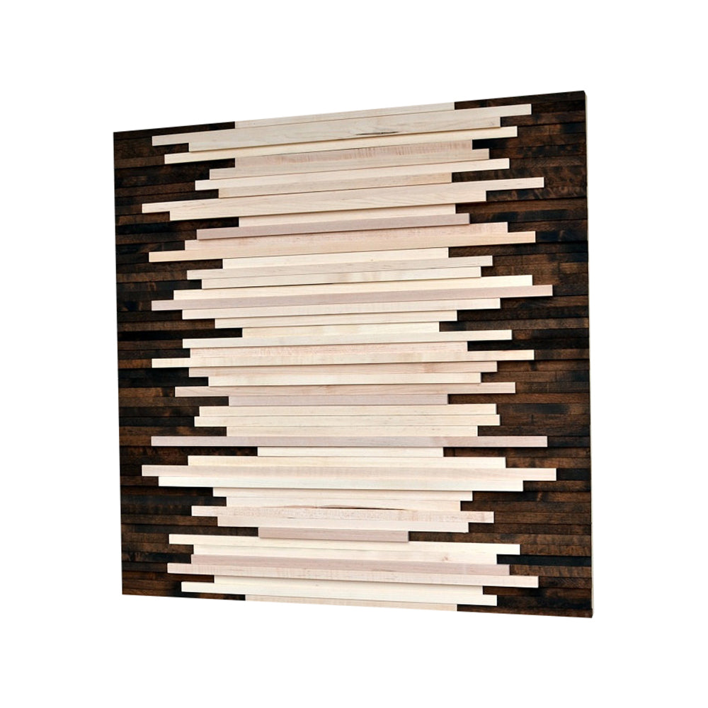 Wood Wall Art - Wood Art Sculpture Reclaimed Wood Art Wall Installation - 36x36 - Modern Textures