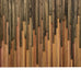 Wall Art - Wood Wall Art - Rustic Wood Sculpture Wall Installation 46X36 - Modern Textures