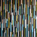 Wood Wall Art/Sculpture Wall Artwork - 3D Art - 40 x 70 - Turquoise and Green - Modern Textures