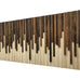 Wall Art - Wood Wall Art - Rustic Wood Sculpture Wall Installation 46X22 - Modern Textures